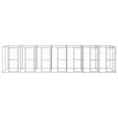 Berkfield Durable Outdoor Dog Kennel Galvanised Steel 16.94 M2