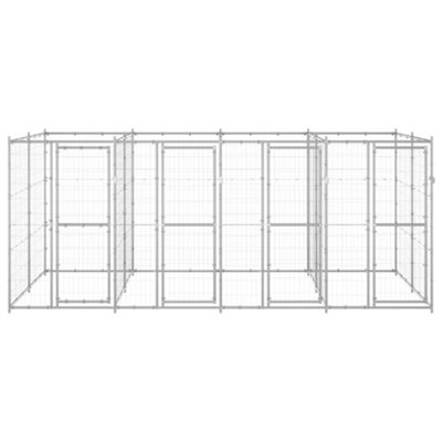 Berkfield Durable Outdoor Dog Kennel Galvanised Steel 9.68 M2