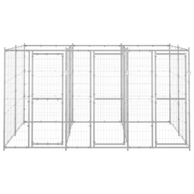 Berkfield Durable Outdoor Dog Kennel Galvanised Steel 7.26 M2 from B&Q