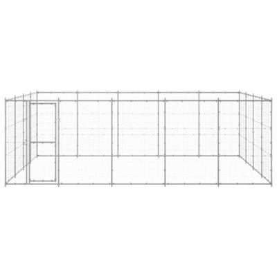 Berkfield Durable Outdoor Dog Kennel Galvanised Steel 24.2 M2