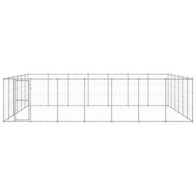 Berkfield Durable Outdoor Dog Kennel Galvanised Steel 50.82 M2 from B&Q