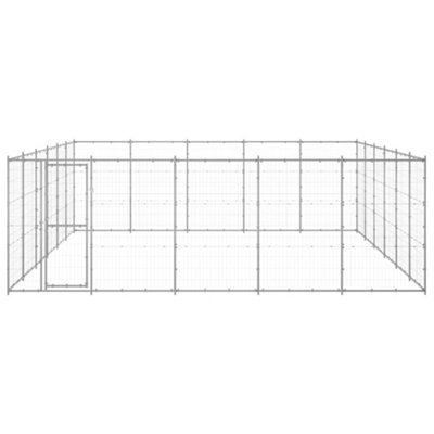 Berkfield Durable Outdoor Dog Kennel Galvanised Steel 36.3 M2