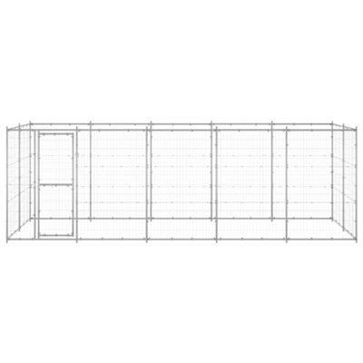 Berkfield Durable Outdoor Dog Kennel Galvanised Steel 12.1 M2 from B&Q