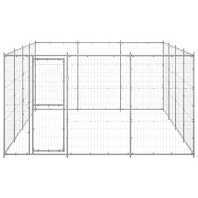 Berkfield Durable Outdoor Dog Kennel Galvanised Steel 14.52 M2