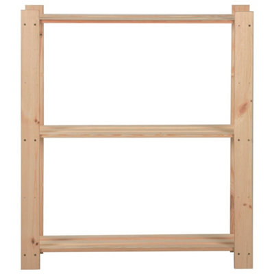 Berkfield Durable 3-Tier Storage Rack 80X28.5X90 Cm Solid Pinewood from B&Q