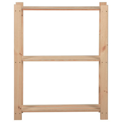 Berkfield Durable 3-Tier Storage Rack 60X28.5X90 Cm Solid Pinewood from B&Q