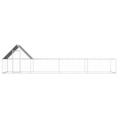 B&Q -  Durable Chicken Coop 8X2X2 M Galvanised Steel
