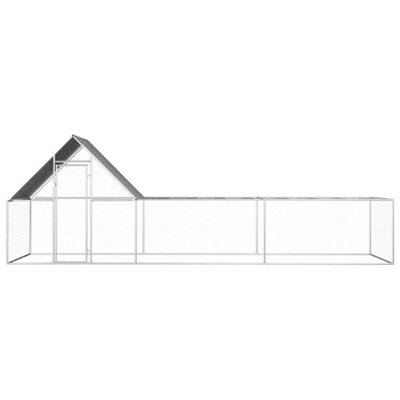 B&Q -  Durable Chicken Coop 6X2X2 M Galvanised Steel