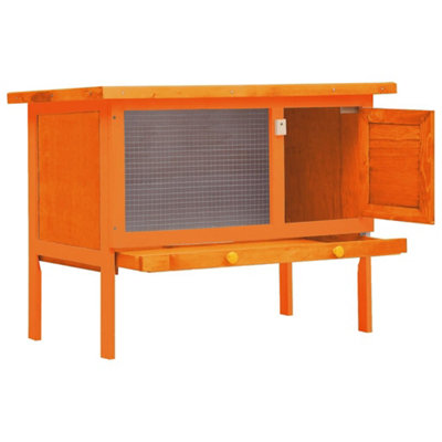Berkfield Strong Outdoor Rabbit Hutch Small Animal House Pet Cage 1 Layer Wood