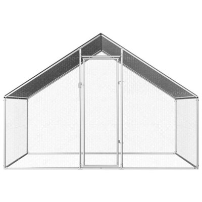 B&Q -  Practical Outdoor Chicken Cage 2.75X2X1.92 M Galvanised Steel