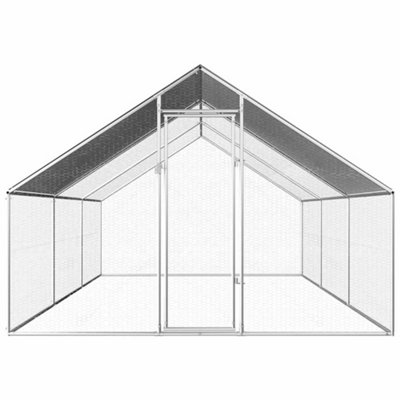 B&Q -  Practical Outdoor Chicken Cage 2.75X6X1.92 M Galvanised Steel