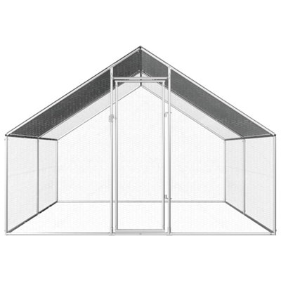 B&Q -  Practical Outdoor Chicken Cage 2.75X4X1.92 M Galvanised Steel
