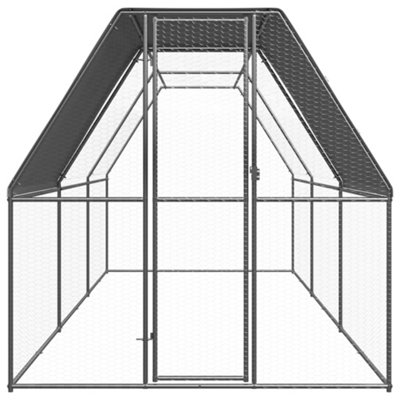 B&Q -  Practical Outdoor Chicken Cage 2X6X2 M Galvanised Steel