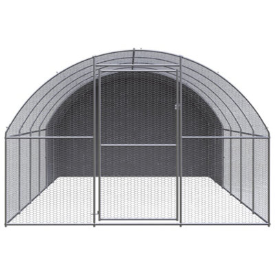 B&Q -  Durable Outdoor Chicken Coop 3X6X2 M Galvanised Steel