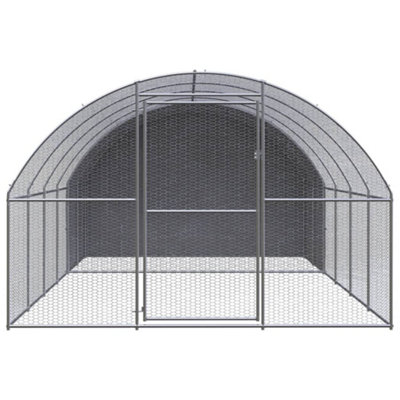 B&Q -  Durable Outdoor Chicken Coop 3X4X2 M Galvanised Steel