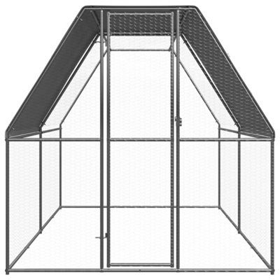 B&Q -  Practical Outdoor Chicken Cage 2X4X2 M Galvanised Steel
