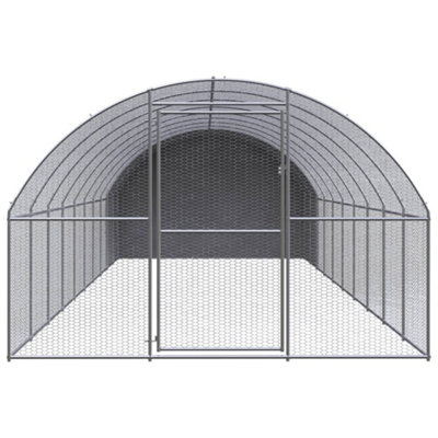 B&Q -  Durable Outdoor Chicken Coop 3X10X2 M Galvanised Steel