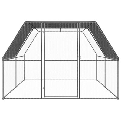 B&Q -  Practical Outdoor Chicken Cage 3X4X2 M Galvanised Steel