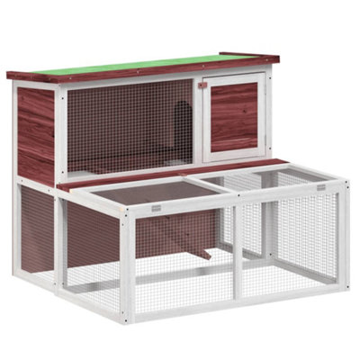 Berkfield Rustic Rabbit Hutch Mocha 102X90X84.5 Cm Solid Wood Pine