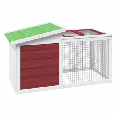 Berkfield Rustic Rabbit Hutch Mocha 100.5X54X55 Cm Solid Wood Pine