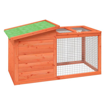 Berkfield Rustic Rabbit Hutch Brown 100.5X54X55 Cm Solid Wood Pine