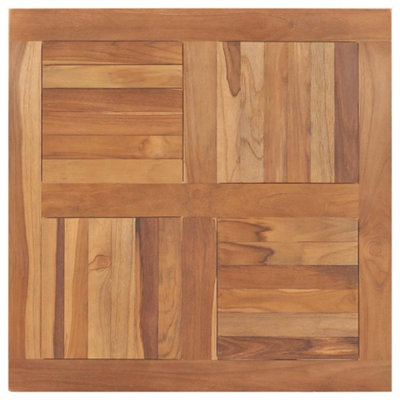 B&Q -  Durable Table Top Solid Teak Wood Square 80X80X2.5 Cm