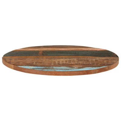 Berkfield Rustic Round Table Top 70 Cm 25-27 mm Solid Reclaimed Wood from B&Q