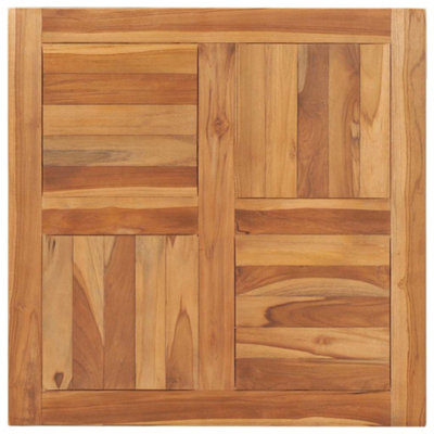 B&Q -  Durable Table Top Solid Teak Wood 70X70X2.5 Cm