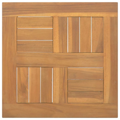 B&Q -  Durable Square Table Top 40X40X2.5 Cm Solid Wood Teak