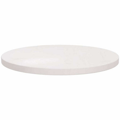 Berkfield Durable Table Top White Radius 60X2.5 Cm Solid Wood Pine from B&Q