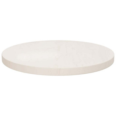 Berkfield Durable Table Top White Radius 40X2.5 Cm Solid Wood Pine from B&Q