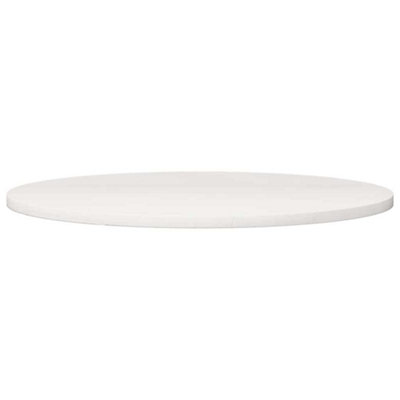 Berkfield Durable Table Top White Radius 90X2.5 Cm Solid Wood Pine from B&Q