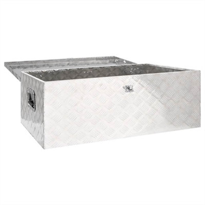 Berkfield Durable Storage Box Silver 100X55X37 Cm Aluminium from B&Q
