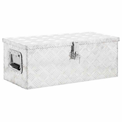 Berkfield Durable Storage Box Silver 70X31X27 Cm Aluminium from B&Q