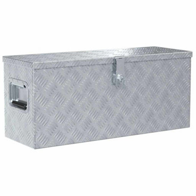 Berkfield Durable Aluminium Box 76.5X26.5X33 Cm Silver from B&Q