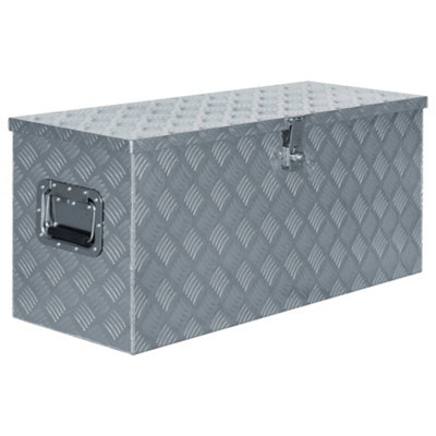 Berkfield Durable Aluminium Box 90.5X35X40 Cm Silver from B&Q