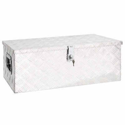 Berkfield Durable Storage Box Silver 80X39X30 Cm Aluminium from B&Q