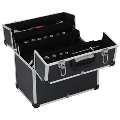 Berkfield Functional Tool Case 38X22.5X34 Cm Black Aluminum from B&Q