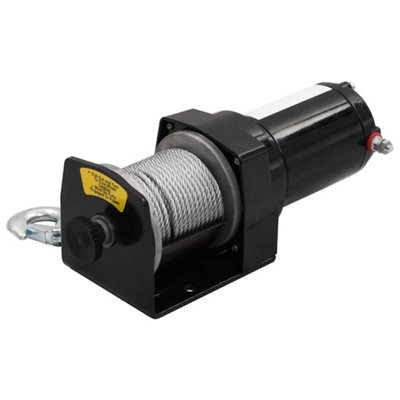 B&Q -  Sleek Electric Winch 1360 Kg With Plate Roller Fairlead