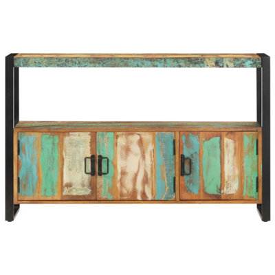 B&Q -  Industrial Sideboard 120X30X75 Cm Solid Reclaimed Wood