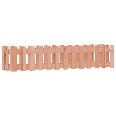 B&Q -  Durable Garden Raised Bed With Fence Design 150X30X30 Cm Solid Wood Douglas