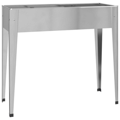 B&Q -  Durable Garden Planter 100.5X40.5X90 Cm Galvanised Steel