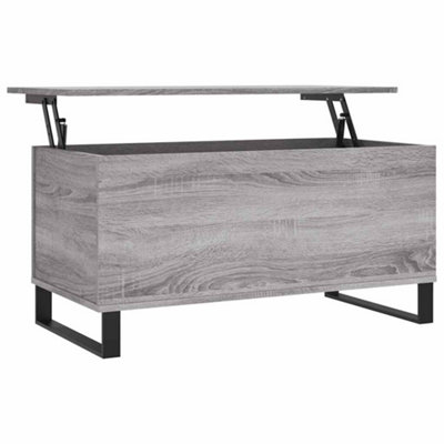Berkfield Modern Coffee Table Grey Sonoma 90X44.5X45 Cm Engineered Wood