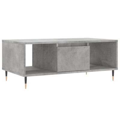 Berkfield Modern Coffee Table Concrete Grey 90X50X36.5 Cm Engineered Wood