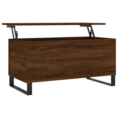 Berkfield Modern Coffee Table Brown Oak 90X44.5X45 Cm Engineered Wood