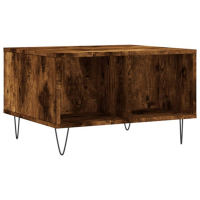 Berkfield Modern Coffee Table Smoked Oak 60X50X36.5 Cm Engineered Wood