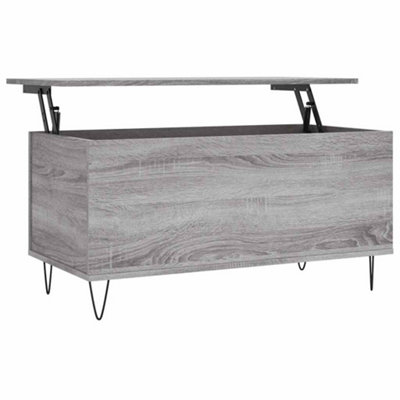 Berkfield Modern Coffee Table Grey Sonoma 90X44.5X45 Cm Engineered Wood