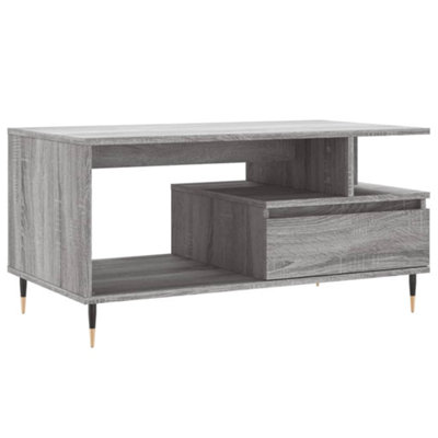 Berkfield Modern Coffee Table Grey Sonoma 90X49X45 Cm Engineered Wood
