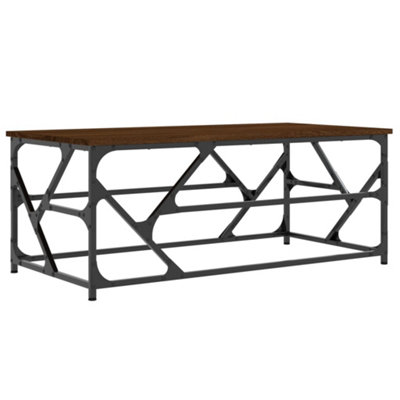Berkfield Industrial Coffee Table Brown Oak 100X50X40 Cm Engineered Wood