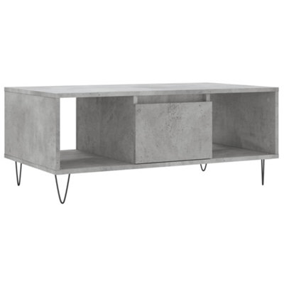 Berkfield Modern Coffee Table Concrete Grey 90X50X36.5 Cm Engineered Wood